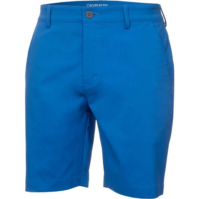 "(40"" Waist, Mid Blue) Calvin Klein Mens 2021 Slim Fit Micro Tech Lightweight Golf Shorts"