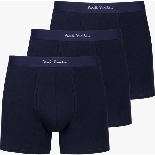 Paul Smith Men's 3-Pack Men's Long Trunk, Navy Blue - Black - Size: 32/33/32