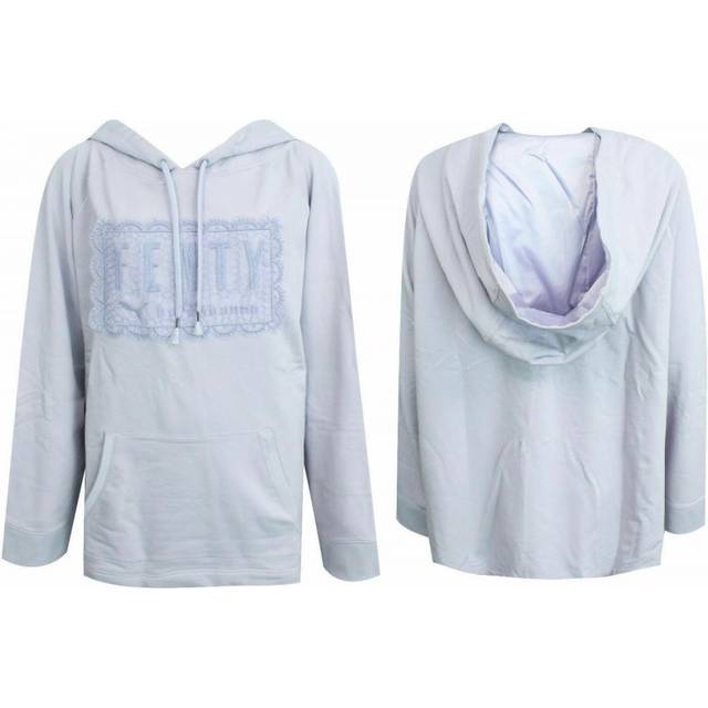 Puma Rihanna Fenty Fleece Off Shoulder Womens Hooded Sweatshirt 57469202 UA159 - Pink Textile - Size 6 UK