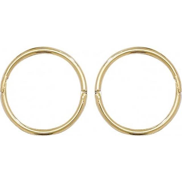 9CT Yellow Gold 10mm Hinged Sleepers Earrings ES144