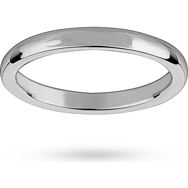 Platinum 2.5mm Luxury Court Wedding Ring - Ring Size O