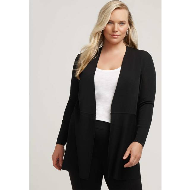 Anne Klein Women's Plus Size Monterey Cardigan in Black size 0X