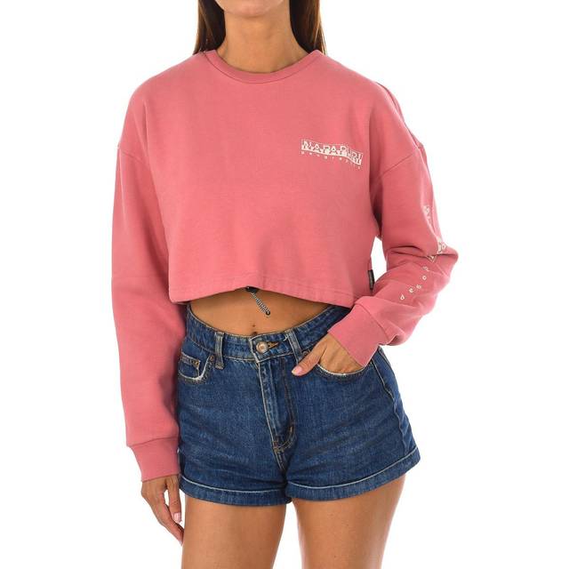 B-ROEN CROPPED long sleeve round neck sweatshirt GA4FS9 woman S pink