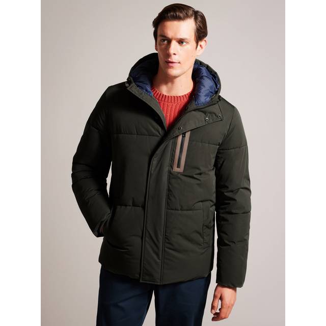 Ted baker men's kinmont puffer jacket, green