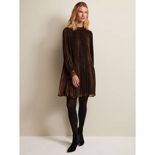 Phase Eight Women's Annabel Foil Dress - Gold - 16