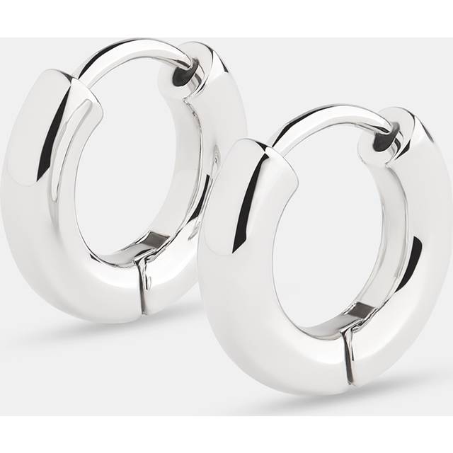 Whistles Womens Silver Classic Huggie Brass Hoop Earrings 1 Size - SILVER