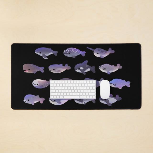 Desk Mat Whale Day Large Gaming Mouse Pad 35x16 inch