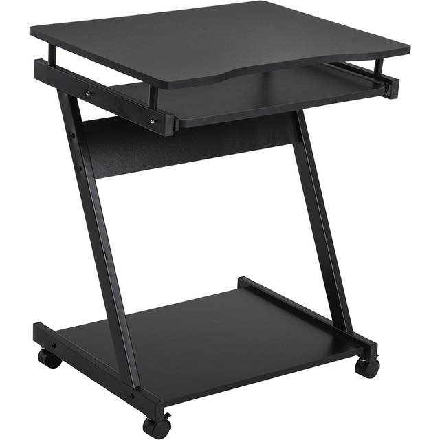 Portland Movable Computer Office Desk Black - 60 x 48 x 73cm