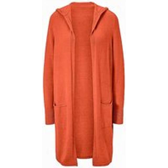 Heine Hooded Longline Edge to Edge Cardigan - Terracotta