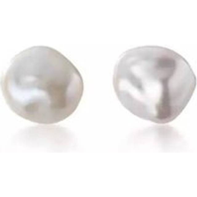 Baroque Pearl Irregular Stud Earrings Sterling Silver