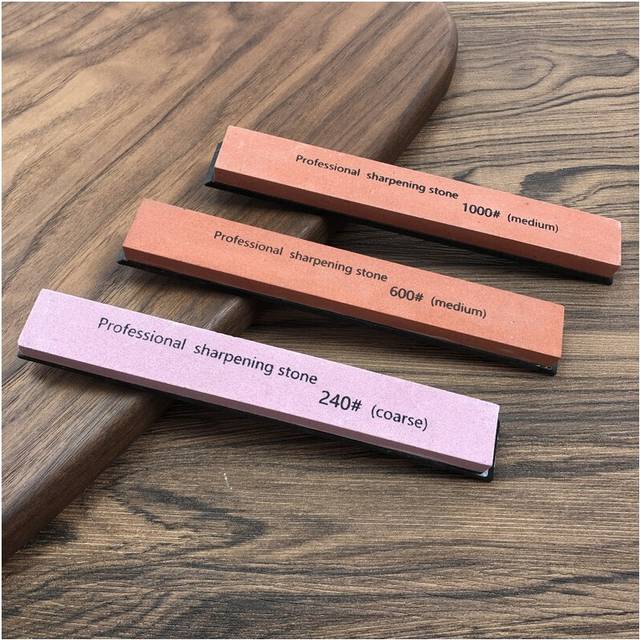 White alundum 3pcs Thick 240 600 1000# knife sharpener Single Angle sharpener stone Honing System sharpening stone Whetstone