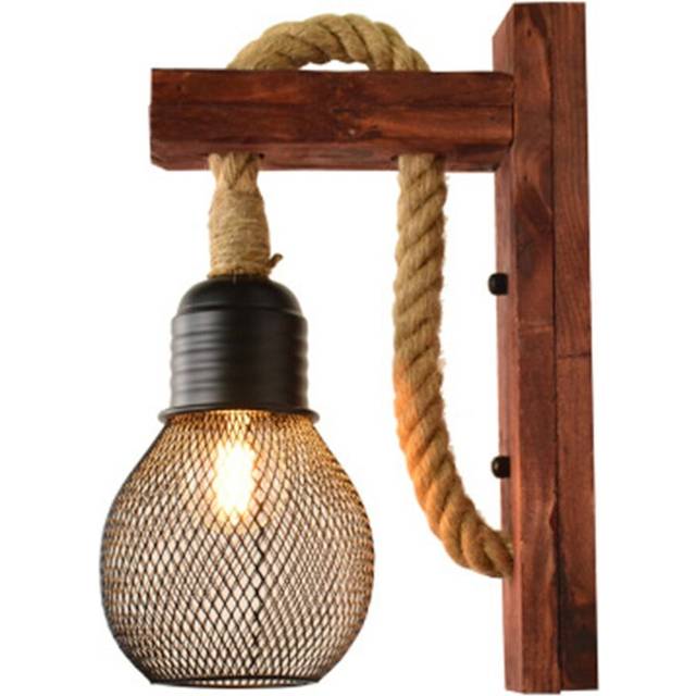 30cm Creative Vintage Wall Lamps LED Ambient Light Wall Sconces Bedroom Shops / Cafes Hemp Rope Wall Light 110-120/220-240V 40 W