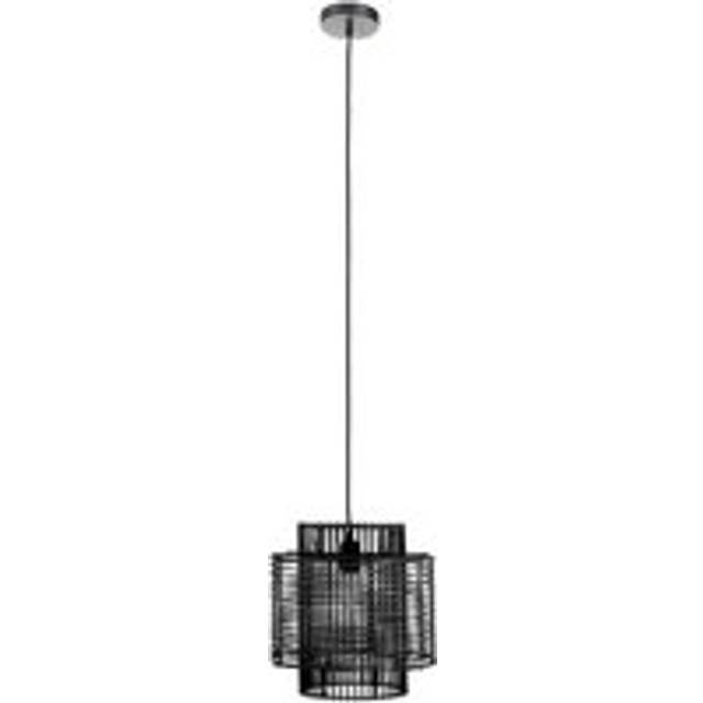 Interiors by PH Black Rattan Overlapping Pendant Lamp, Black