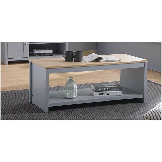 (Grey) Wooden Coffee Table Available in Grey/Oak or White/Oak