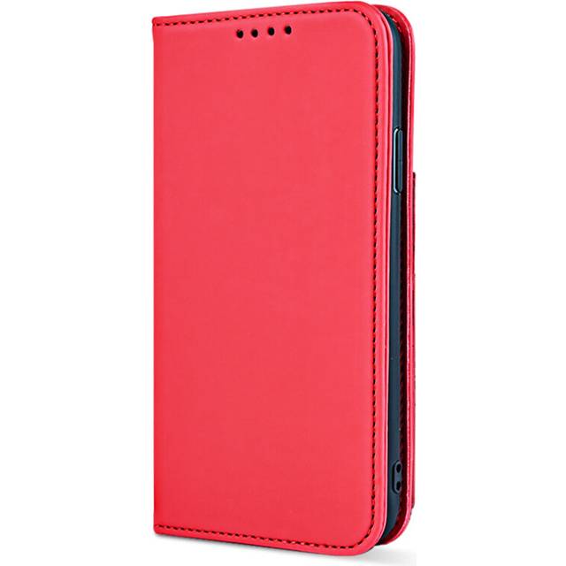 Case for iphone 12 mini 5.4 red luxury pu leather wallet flip card phone cover