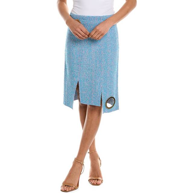 St. John Tweed Wool-Blend Skirt