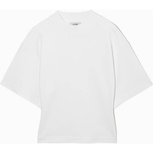 Waisted Mock-Neck T-Shirt - White