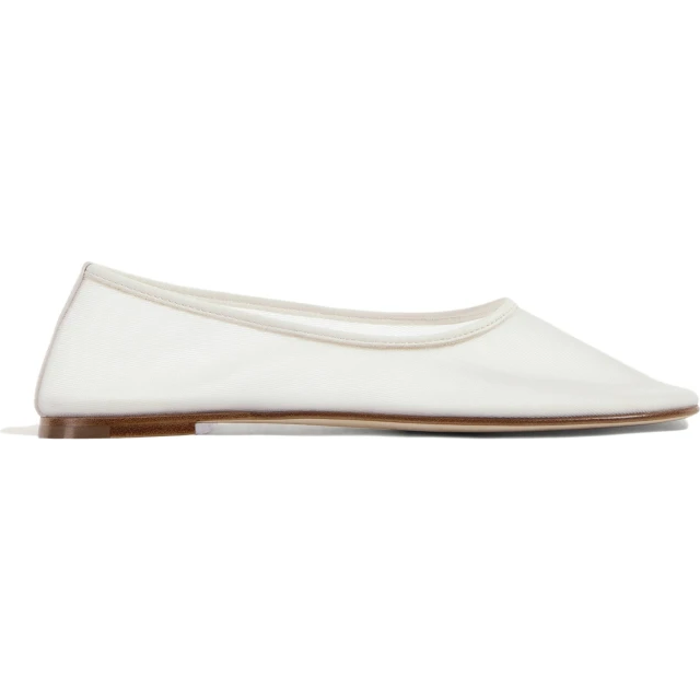 Dear Frances White Balla Mesh Ballerina Flats - White - IT 35
