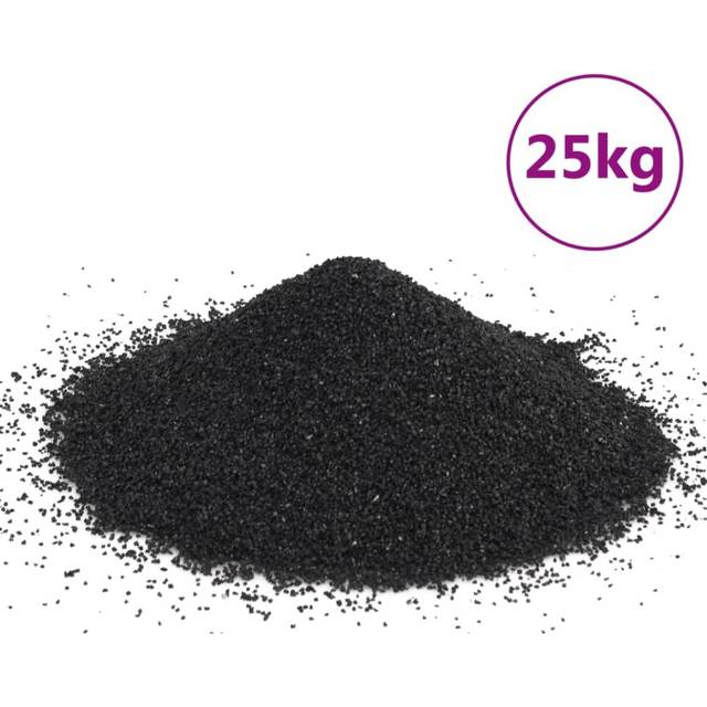 vidaXL Aquarium Sand 25 kg Black 0.2-2 mm, Black