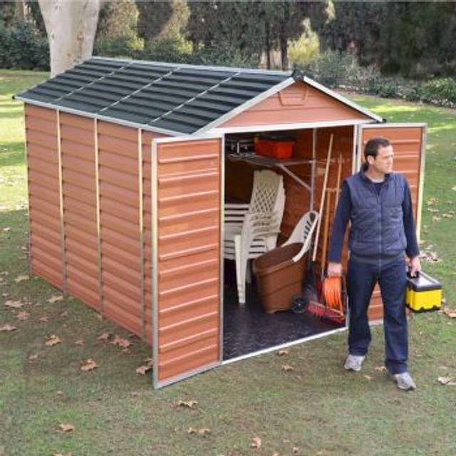 Palram Canopia SkyLight 6 x 10ft Double Door Amber Shed - n/a