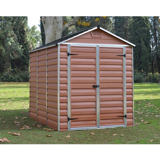 Palram Canopia SkyLight 6 x 8ft Double Door Amber Shed - n/a