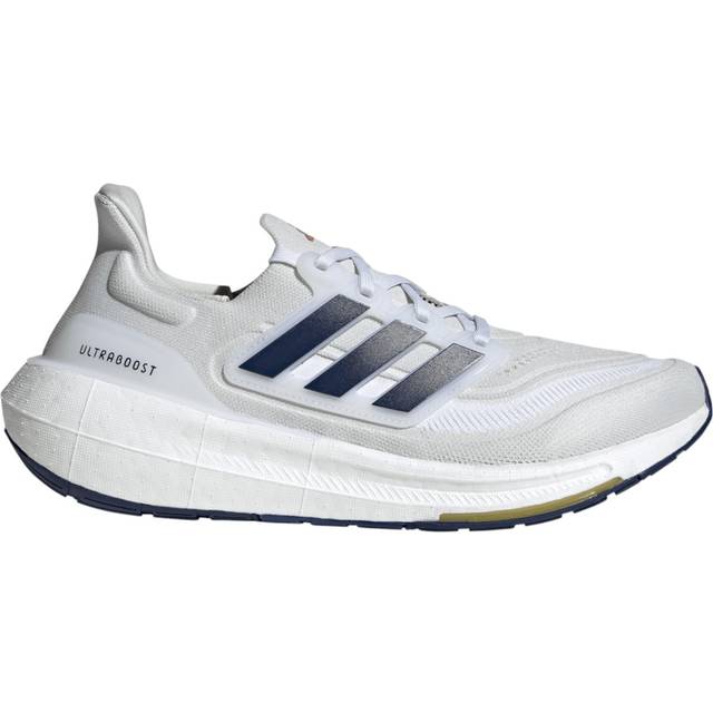 adidas Ultraboost Light 'White Dark Blue' ID3285 - Crystal White/Dark Blue/Gold Metallic - 7.5