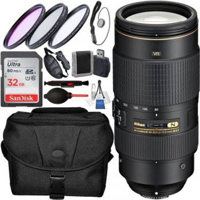 Nikon AF-S NIKKOR 80-400mm f/4.5-5.6G ED VR Lens - 2208 with Accessory Bundle