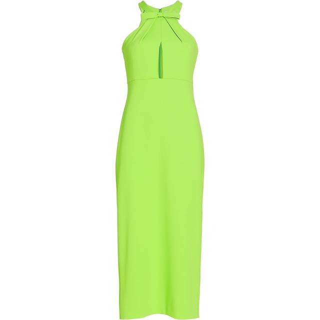 ML Monique Lhuillier Bow Halter Maxi Dress