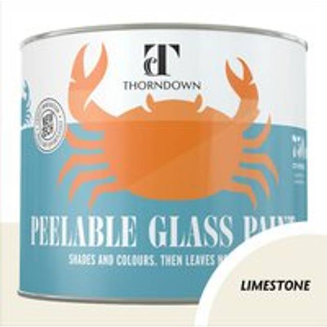 Thorndown Limestone Peelable Glass Paint 750 ml - Opaque, Grey