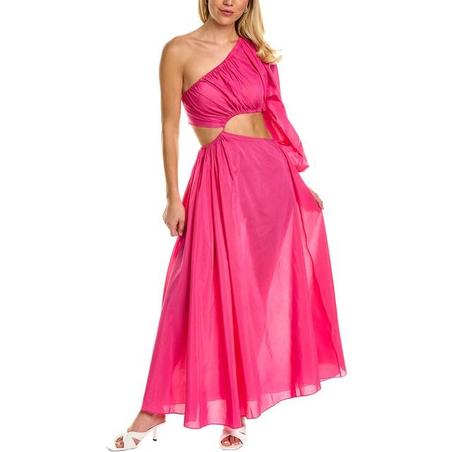 Matteau One-Shoulder Silk-Blend Maxi Dress