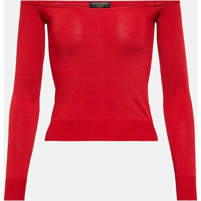 Dolce&Gabbana Portofino off-shoulder cropped sweater