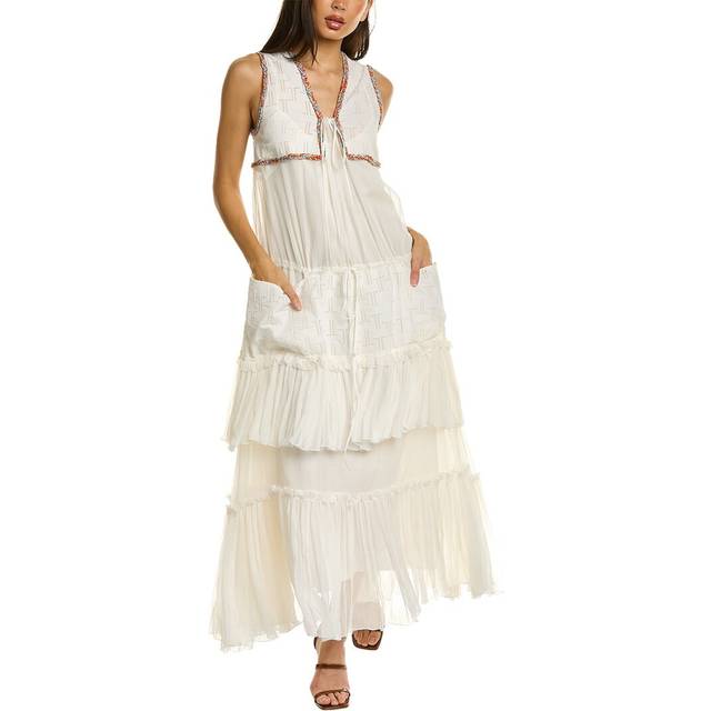 Lanvin Tiered Silk Midi Dress