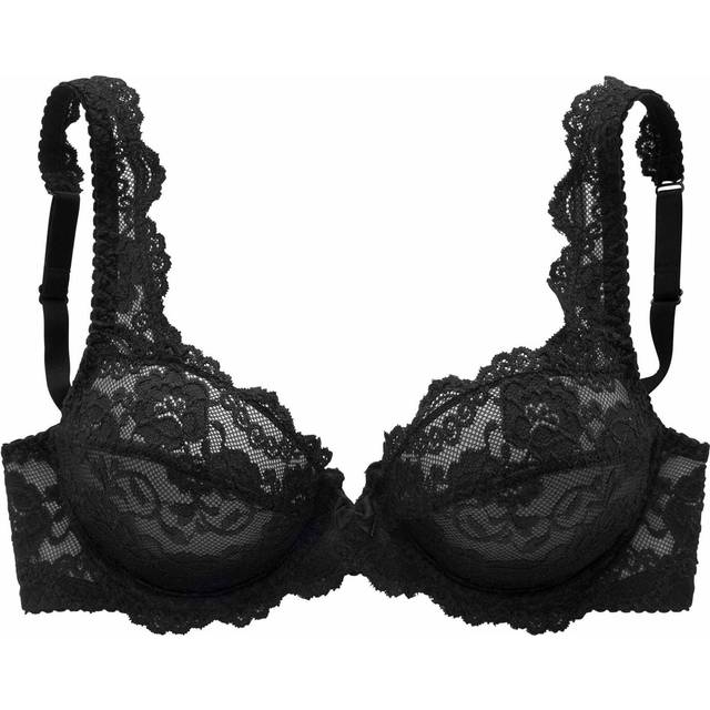 Petite Fleur Pack of 2 Underwired Lace Bras - Black / White