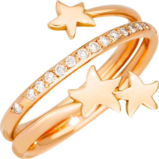 ROSE GOLD & DIAMOND SPIRAL STAR RING