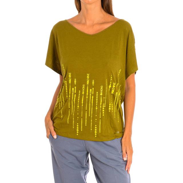 Zumba Womens sports t-shirt with sleeves Z1T00463 - Green - Size Medium/Large