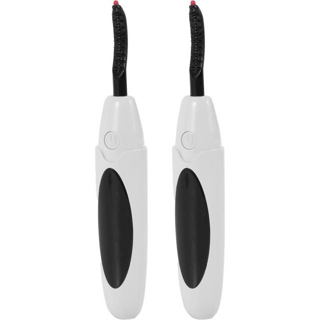 2X Electric Heated Eyelash Curler USB Charge Makeup Curling Kit Long Lasting Natural Eye Lash Curler White