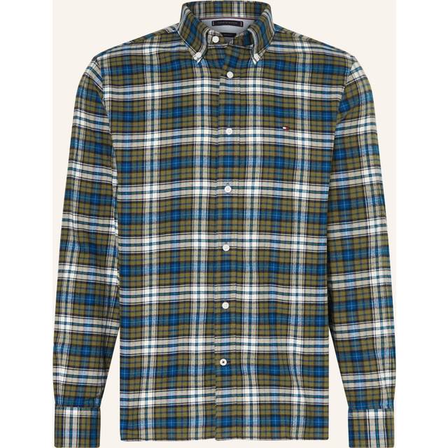 Tommy Hilfiger Brushed Tommy Tartan Cotton Shirt - S - Green