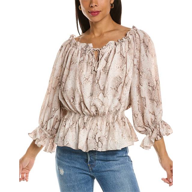 Elie Tahari Off-The-Shoulder Silk Blouse
