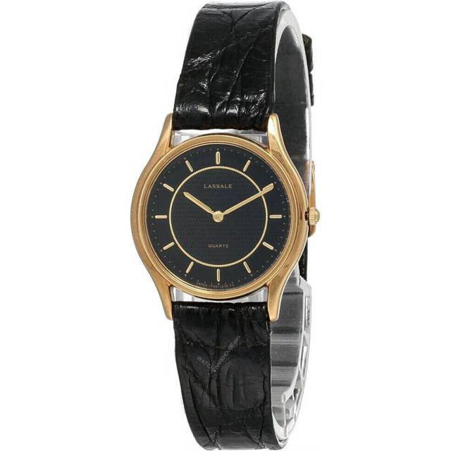 Seiko Lassale Black Dial LTHR Strap Women's Watch CZK058 - 25 mm