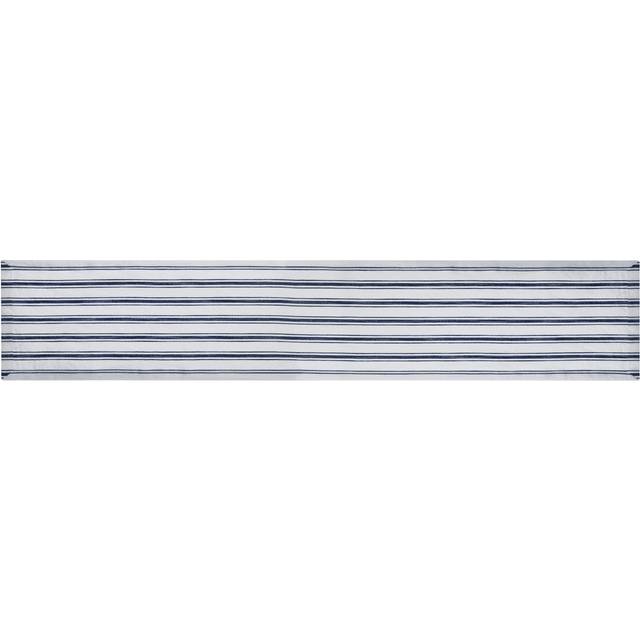 Mikasa Mk Cotton Linen Table Runner Navy Stripe - One Colour