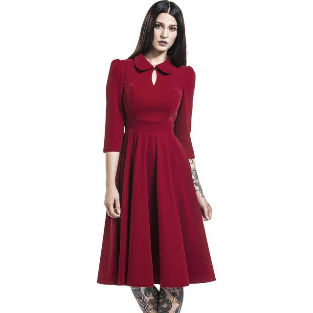 H&R London Glamorous Velvet Tea Dress Medium-length dress red - XL