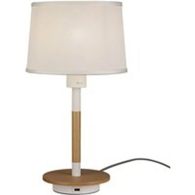 Mantra M5464 Nordica II Table Lamp USB Socket 1 Light White/Beech Whit