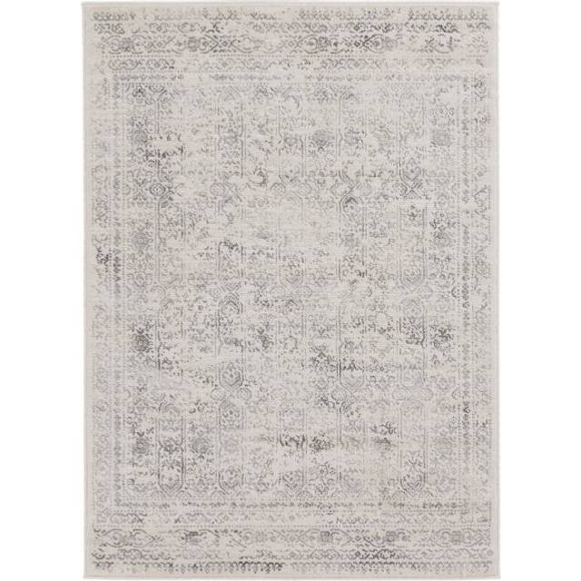 Area Rug Vintage Design Non-shedding Short Pile Living Room Rugs 3716 - Cream - 200cm x 290cm