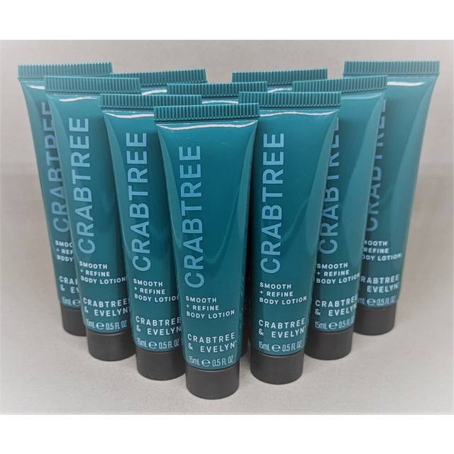 10x CRABTREE Smooth + Refine Body Lotion 15ml Tubes (10 x 15ml)