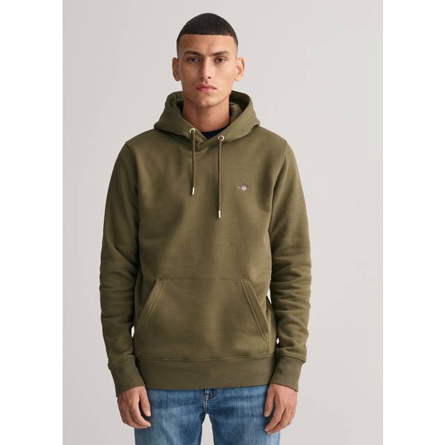 GANT Reg Shield Huvtröja för män, Juniper grön, M