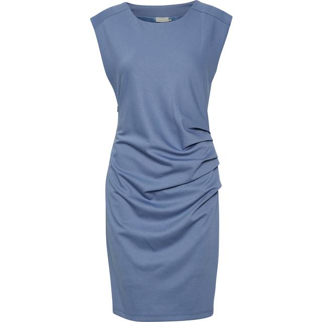 Women's round-neck dress KAFFE India - Bleu