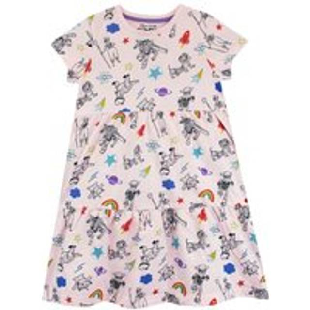 Toy Story Woody Buzz Bo Peep And Friends Print Dress - Baby Pink - 4-5 Years
