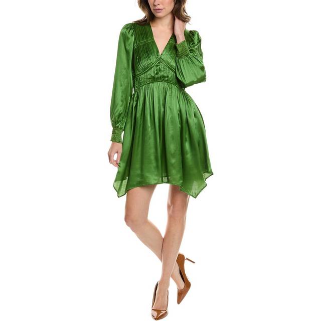 AllSaints Esta Silk-Blend Mini Dress