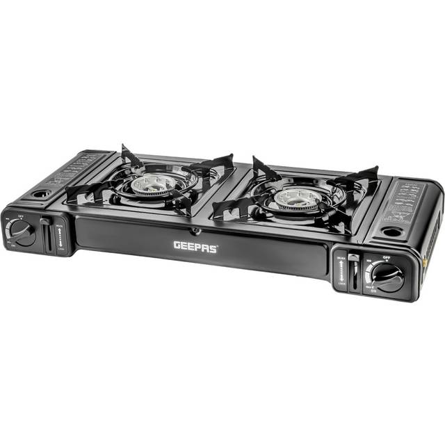2-In-1 Portable Camping Gas Stove, Double Burner With Carry Case