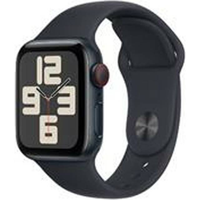 Apple Watch SE GPS &amp; 4G 40mm Midnat Aluminium Case med Midnat Sport Band - S/M